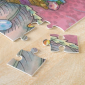 EENVOUDIGERE EGG DRAGON FANTASY PUZZL Pink Legpuzzel (Zijkant)