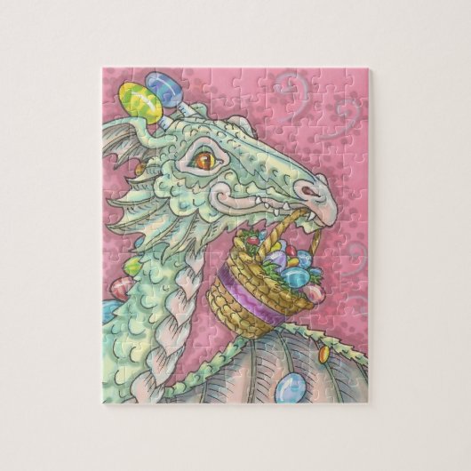 EENVOUDIGERE EGG DRAGON FANTASY PUZZL Pink Legpuzzel (Verticaal)