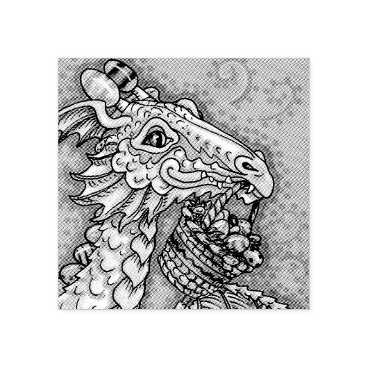 EENVOUDIGERE EGG DRAGON, FANTASY RUBBER STAMP Slui Rubberstempel (Afrduk)