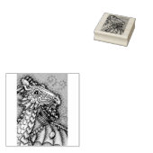 EENVOUDIGERE EGG DRAGON, FANTASY RUBBER STEMP RUBBERSTEMPEL (Gestempeld)