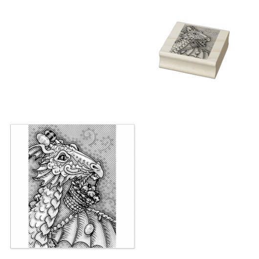 EENVOUDIGERE EGG DRAGON, FANTASY RUBBER STEMP RUBBERSTEMPEL (Gestempeld)