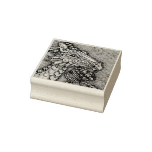 EENVOUDIGERE EGG DRAGON, FANTASY RUBBER STEMP RUBBERSTEMPEL