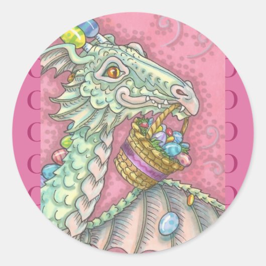 EENVOUDIGERE EGG DRAGON FANTASY STICKKERS RUBRIEK RONDE STICKER (Voorkant)