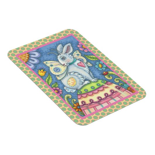 EENVOUDIGERE EGG FAIRY, FANTASY RABBIT MAGNET Rect Magneet (Rechterzijde)