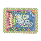 EENVOUDIGERE EGG FAIRY, FANTASY RABBIT MAGNET Rect Magneet (Horizontaal)