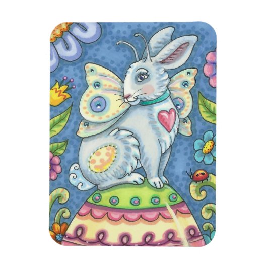EENVOUDIGERE EGG FAIRY, RABBIT MAGNET Rectangle Magneet (Verticaal)