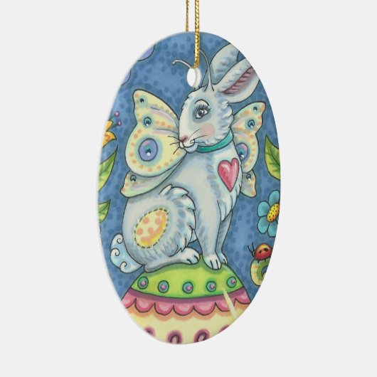 EENVOUDIGERE EGG FAIRY, RABBIT ORNAMENT Oval (Rechts)