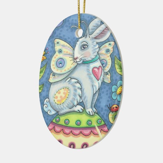 EENVOUDIGERE EGG FAIRY, RABBIT ORNAMENT Oval (Links)