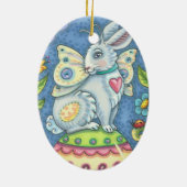 EENVOUDIGERE EGG FAIRY, RABBIT ORNAMENT Oval (Achterkant)