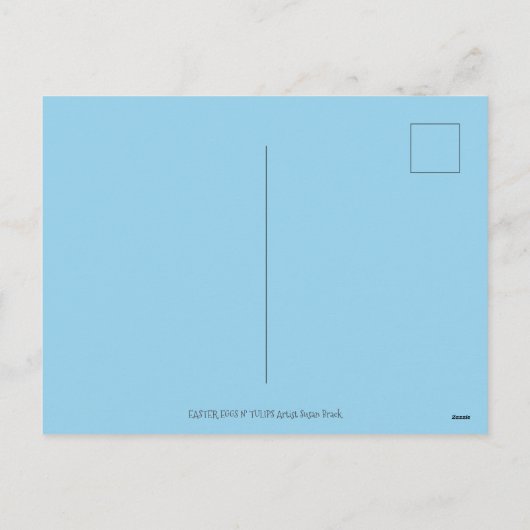 EENVOUDIGERE EGG-GIRAFFE- EN SPRINGTULIPS-Cute Feestdagenkaart (Achterkant)