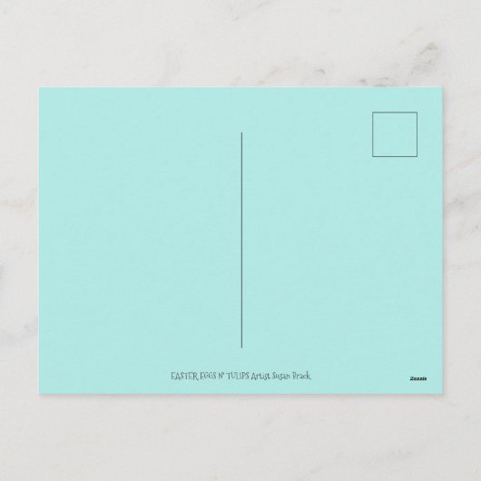 EENVOUDIGERE EGG-GIRAFFE- EN SPRINGTULIPS-Cute Feestdagenkaart (Achterkant)