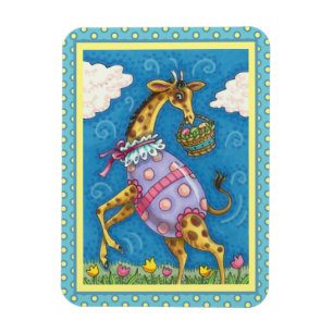 EENVOUDIGERE EGG-GIRAFFE- EN SPRINGTULIPS-Cute Magneet