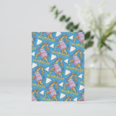 EENVOUDIGERE EGG-GIRAFFE EN TULIPS, SPRINGEND BRIE BRIEFKAART (Staand voorkant)