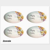 EENVOUDIGERE EGG MET GEYELLOGE NARCISSUSSTROMEN OVALE STICKER (Vel)