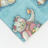 EENVOUDIGERE EGG TEDDY BEAR BLANKET SM FLEECE DEKEN (Hoek)