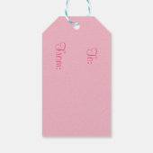 EENVOUDIGERE EGG TEDDY BEAR LABEL SET Pink Cadeaulabel (Achterkant)