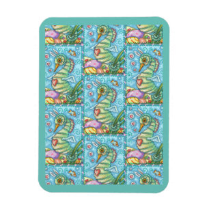 EENVOUDIGERE FANTASIE, SEAHORSE HOLIDAY MAGNET MAGNEET