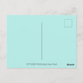 EENVOUDIGERE FLUTTERBUN RABBIT, FUNNY BUNNY FAIRY BRIEFKAART (Achterkant)