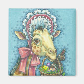 EENVOUDIGERE GIRAFFE MAGNET Square (Voorkant)