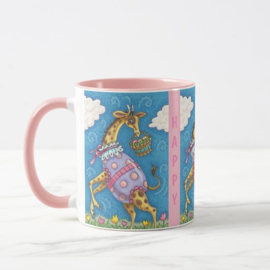 EENVOUDIGERE GIRAFFE & TULIPS HOLIDAY MOK Roze (Links)