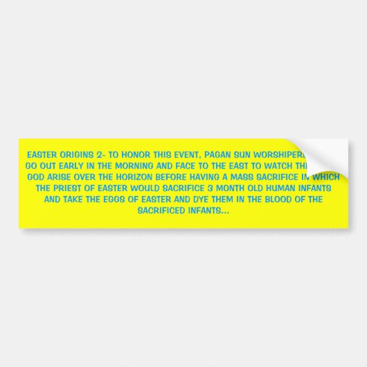 EENVOUDIGERE OORSPRONG 2 BUMPERSTICKER (Voorkant)