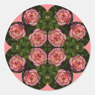 EENVOUDIGERE STROMEN ~ Minimaal roos ~ Ronde Sticker