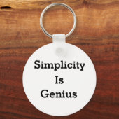 Eenvoudigheid is geniale sleutelhanger (Voorkant)