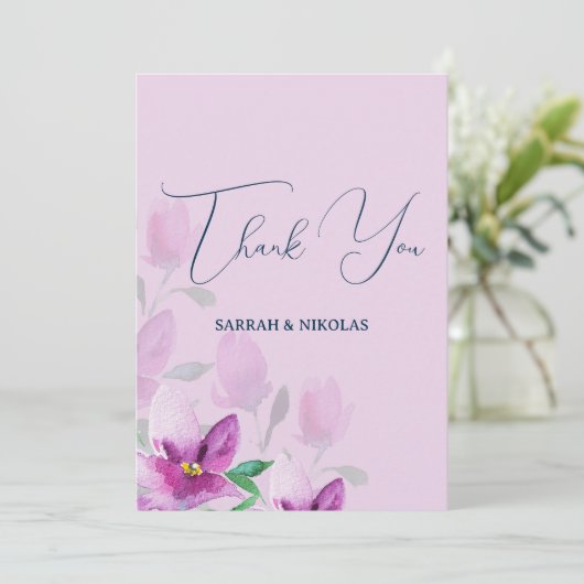 Eenvoudigheid van de kunstbloemen van de gewelddad bedankkaart (Staand voorkant)