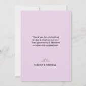 Eenvoudigheid van de kunstbloemen van de gewelddad bedankkaart (Achterkant)