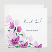 Eenvoudigheid van de kunstbloemen van de gewelddad bedankkaart (Voorkant / Achterkant)