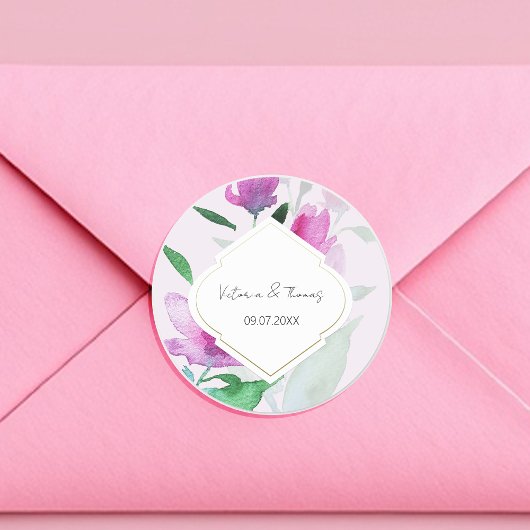 Eenvoudigheid van de kunstbloemen van de gewelddad ronde sticker