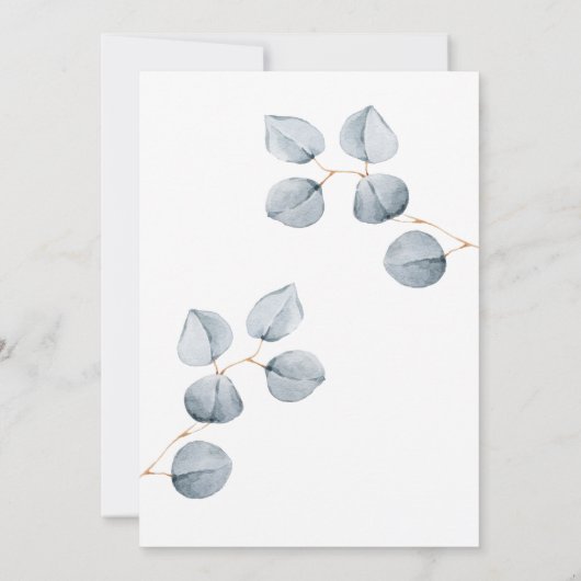 Eenvoudigheid van eucalyptus | Baby Sprinkle Kaart (Achterkant)