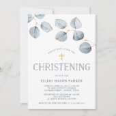 Eenvoudigheid van eucalyptus | Christening met kru Kaart (Voorkant)