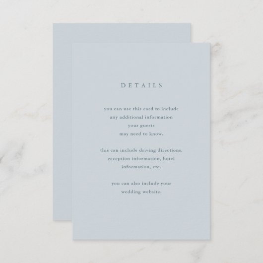 Eenvoudigheid van eucalyptus | Details van de brui Informatiekaartje (Voorkant / Achterkant)