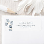 Eenvoudigheid van eucalyptus etiket (Insitu)