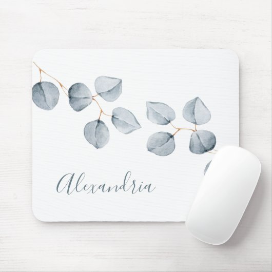 Eenvoudigheid van eucalyptus muismat (Met muis)