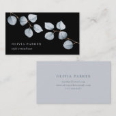 Eenvoudigheid van eucalyptus | Zwart Visitekaartje (Voorkant / Achterkant)