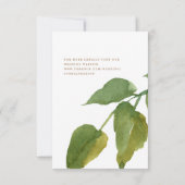 Eenvoudigheids Botanisch Goud & Wit sparen de Datu Save The Date (Achterkant)