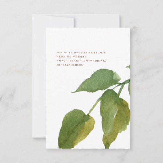 Eenvoudigheids Botanisch Goud & Wit sparen de Datu Save The Date (Achterkant)