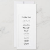 Eenvoudigheids-Bridal-partijprogramma Kaart (Voorkant)