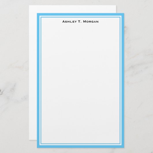 Eenvoudigheids DIY Lijst White Personalized Sky Bl Briefpapier (Voorkant / Achterkant)