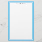 Eenvoudigheids DIY Lijst White Personalized Sky Bl Briefpapier (Voorkant)
