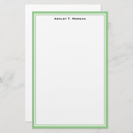 Eenvoudigheids DIY Lijst Wit Gepersonaliseerd Groe Briefpapier (Voorkant / Achterkant)