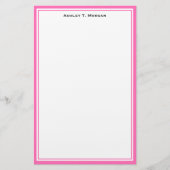 Eenvoudigheids DIY Lijst Wit, warm roze Briefpapier (Voorkant)