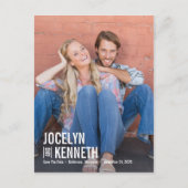 Eenvoudigheids EDITABLE KLEUR sparen de Datum Briefkaart (Voorkant)