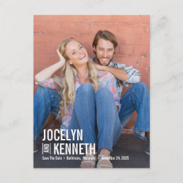 Eenvoudigheids EDITABLE KLEUR sparen de Datum Briefkaart