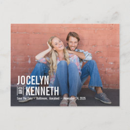 Eenvoudigheids EDITABLE KLEUR sparen de Datum Briefkaart