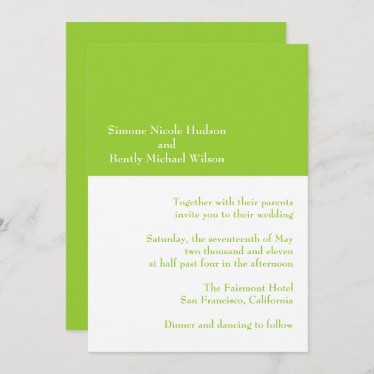 Eenvoudigheidsimplicaties Kaart (Voorkant / Achterkant)