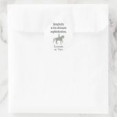 Eenvoudigheidsprijs met Dressage-paard Ronde Sticker (Tas)