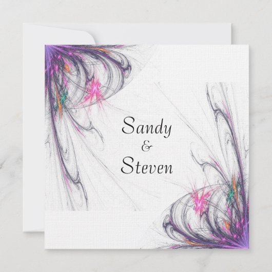 Eenvoudigheidsuitnodigingen voor het zomerhuwelijk kaart (Achterkant)